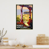 Affiche de voyage Monte-Carlo Monaco Beach (Cuisine)