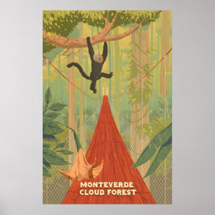 Affiche de voyage Monteverde Cloud Forest Costa Ri