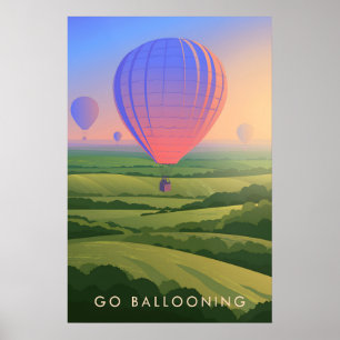 Affiche de voyage Montgolfière