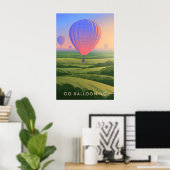 Affiche de voyage Montgolfière (Bureau à domicile)