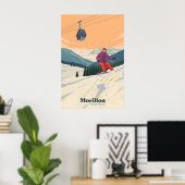 Affiche de voyage Morillon Snowboard (Bureau à domicile)