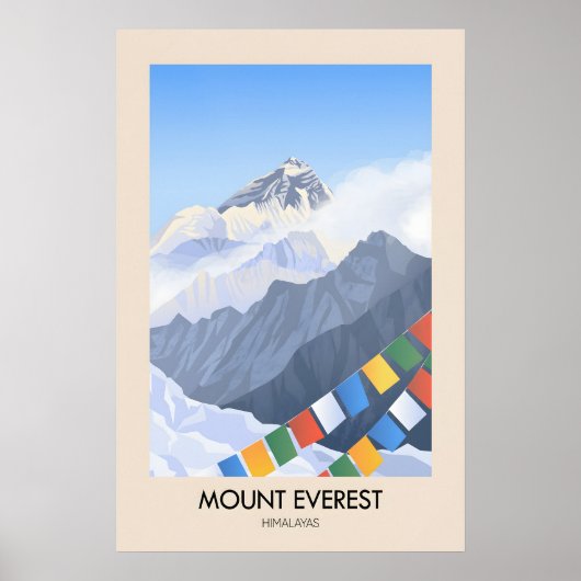 Affiche de voyage Mount Everest Himalaya (Devant)