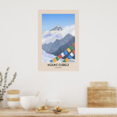 Affiche de voyage Mount Everest Himalaya (Cuisine)