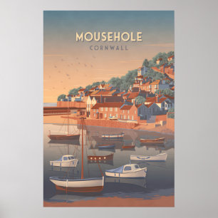 Affiche de voyage Mousehole Cornouailles