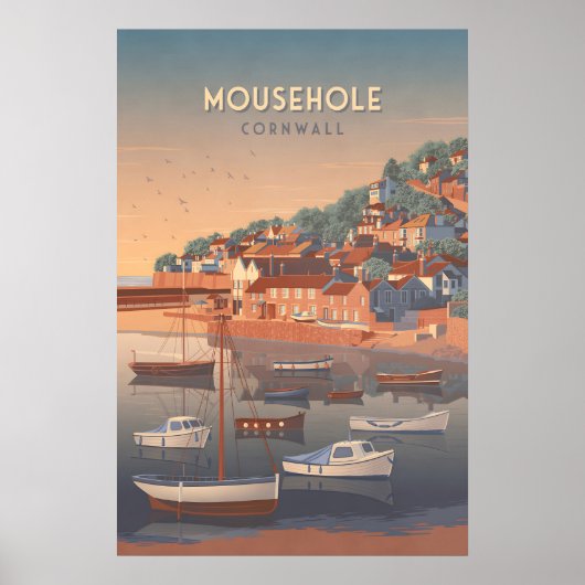 Affiche de voyage Mousehole Cornouailles (Devant)