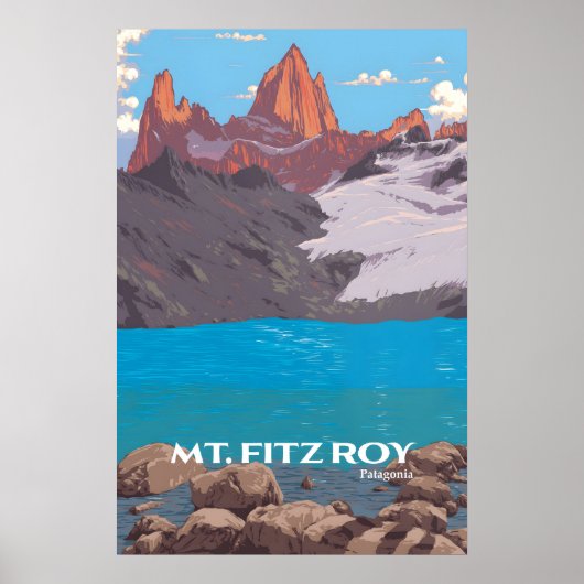 Affiche de voyage Mt Fitz Roy Patagonie (Devant)