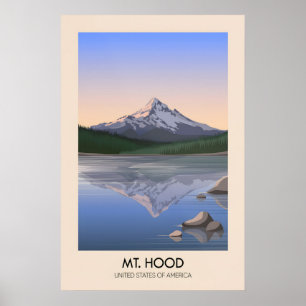 Affiche de voyage Mt Hood USA
