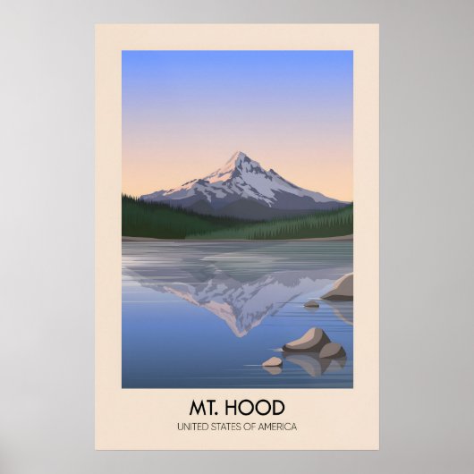 Affiche de voyage Mt Hood USA (Devant)