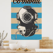 Affiche de voyage nautique en Cornouailles (Cuisine)