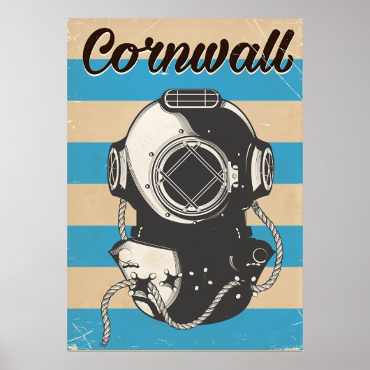 Affiche de voyage nautique en Cornouailles (Devant)