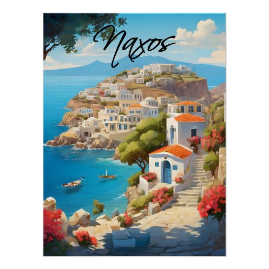 Affiche de voyage Naxos Grèce (Devant)