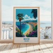 Affiche de voyage Nice France décoration murale