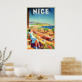 Affiche de voyage Nice, France Impression murale (Cuisine)
