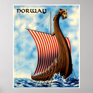 affiche de voyage Norvège