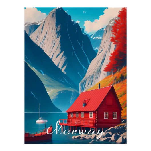 Affiche de voyage Norvège (Devant)