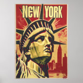 Affiche de voyage Nostalgique New York (Devant)