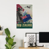Affiche de voyage Nouvelle-Zélande Impression Drap (Bureau à domicile)