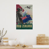 Affiche de voyage Nouvelle-Zélande Impression Drap (Cuisine)