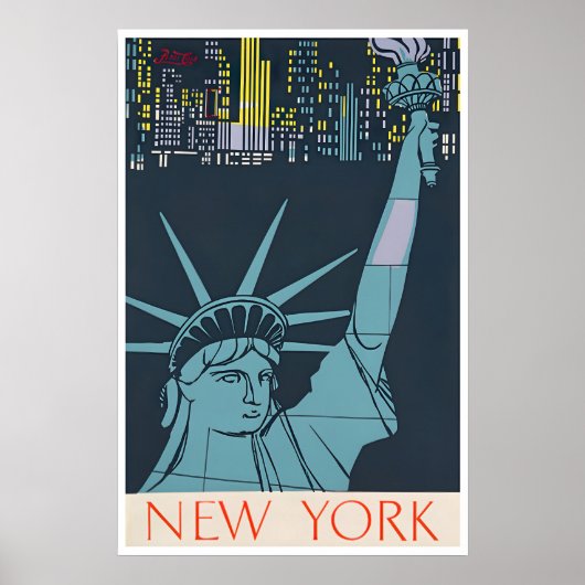 Affiche de voyage NY Art New York Impression vinta (Devant)