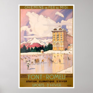 Affiche de voyage Odeillo Font-Romeu Art Via Franc