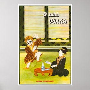 Affiche de voyage Osaka Japon Impression d'art jap