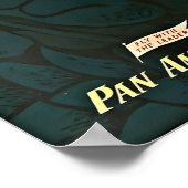 Affiche de voyage Pan Am Impression d'art de carte (Coin)