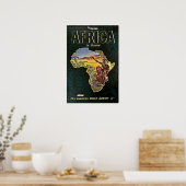 Affiche de voyage Pan Am Impression d'art de carte (Cuisine)