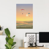 Affiche de voyage Parapente (Bureau à domicile)