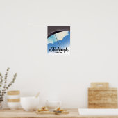 Affiche de voyage parapluie Édimbourg Écosse (Cuisine)