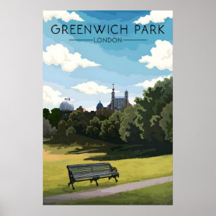 Affiche de voyage Parc de Greenwich Londres