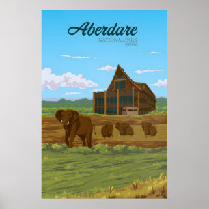 Affiche de voyage Parc national d'Aberdare Kenya