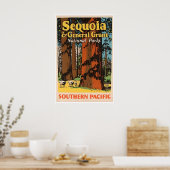 Affiche de voyage Parc national de Sequoia Califor (Cuisine)