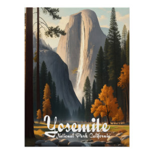 Affiche de voyage Parc national de Yosemite Califo