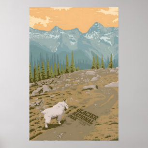 Affiche de voyage Parc national des Glaciers Canad