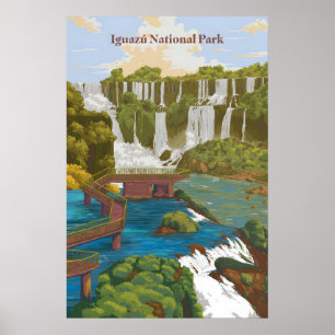 Affiche de voyage Parc national d'Iguazu Chutes d'