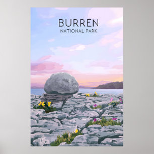 Affiche de voyage Parc national du Burren Irlande