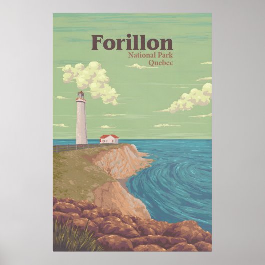 Affiche de voyage Parc national Forillon Québec Ca (Devant)