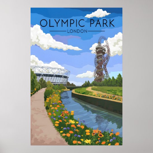 Affiche de voyage Parc olympique Londres (Devant)