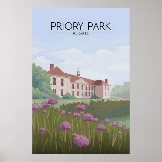 Affiche de voyage Parc Priory Reigate (Devant)