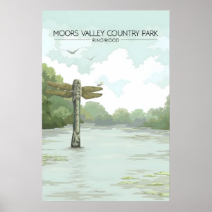 Affiche de voyage Parc régional de Moors Valley Ri