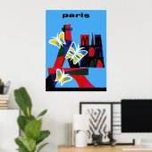 Affiche de voyage Paris, France (Bureau à domicile)
