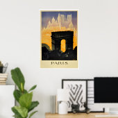Affiche de voyage Paris Impression France Rétro Fr (Bureau à domicile)