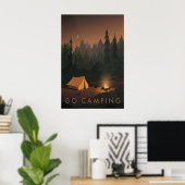 Affiche de voyage Partez camper (Bureau à domicile)