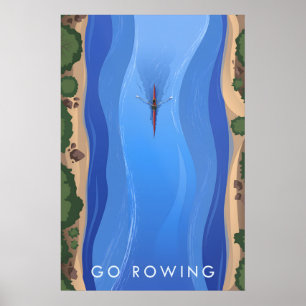Affiche de voyage Partez en aviron