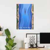 Affiche de voyage Partez en aviron (Bureau à domicile)