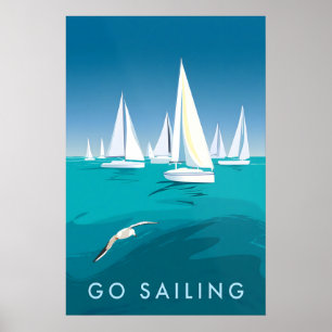 Affiche de voyage Partez en voile