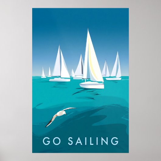 Affiche de voyage Partez en voile (Devant)