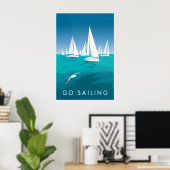 Affiche de voyage Partez en voile (Bureau à domicile)