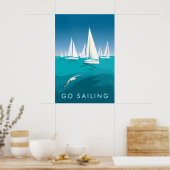 Affiche de voyage Partez en voile (Cuisine)