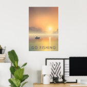 Affiche de voyage Pêche en mer (Bureau à domicile)